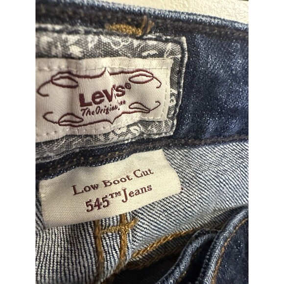 Levis 545 Jeans Size 10 Ladies Low Boot Cut Stretch‎ Blue Denim Bootcut - Picture 8 of 16